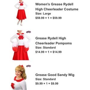 Women's Rydell High Cheerleader Outfit